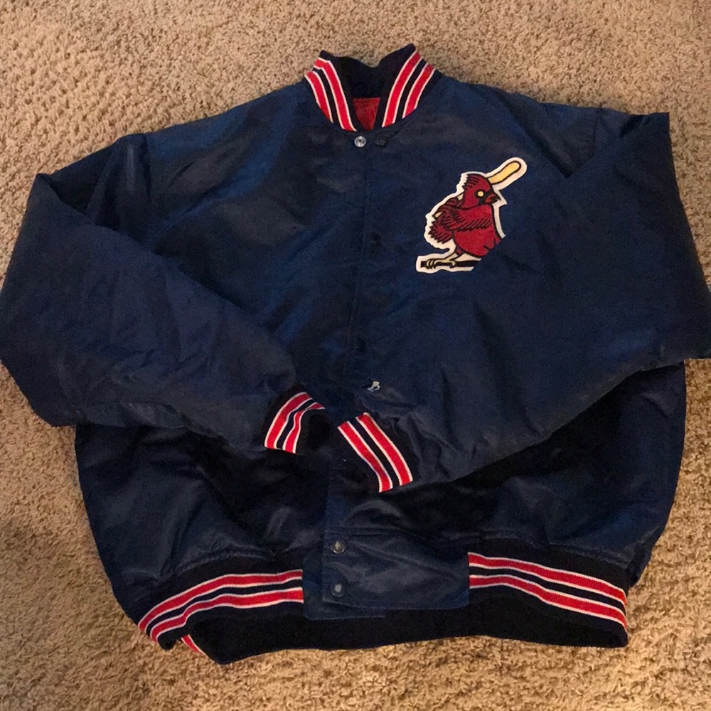 STL Cardinal satin Starter jacket